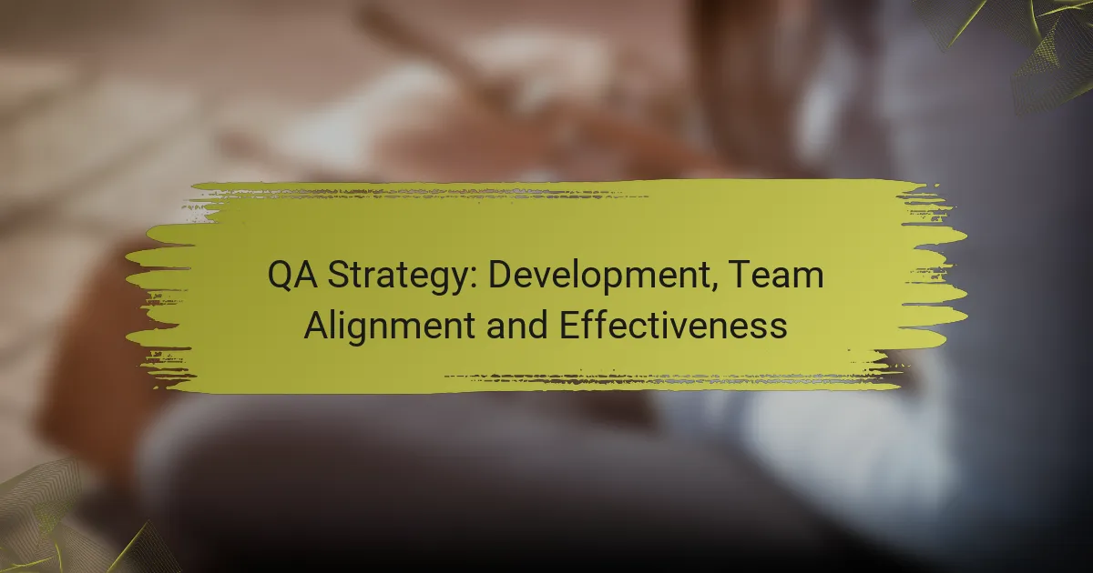 QA Strategy: Development, Team Alignment and Effectiveness