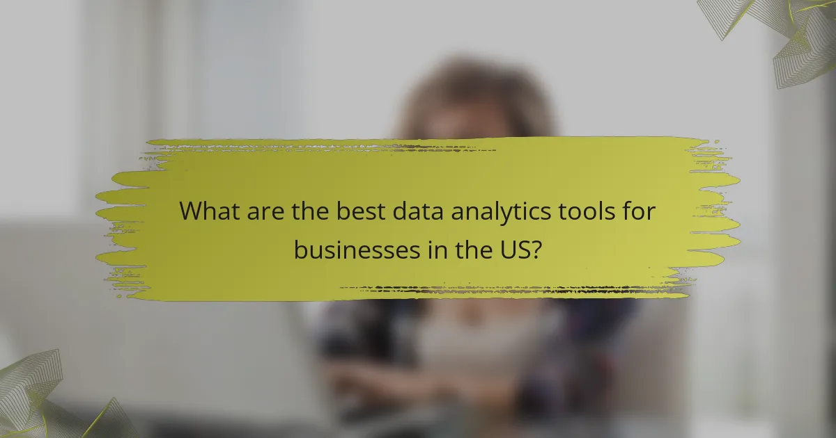 What are the best data analytics tools for businesses in the US?